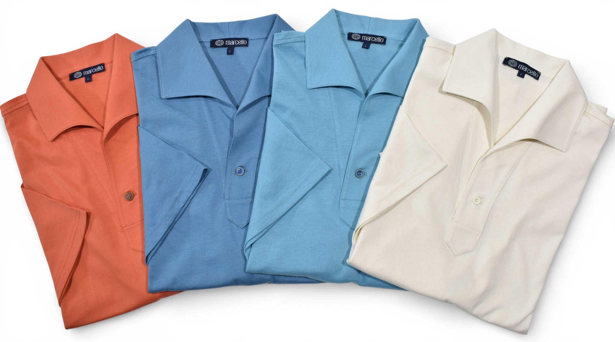 P230 One Piece Collar Ecru Knit Polo