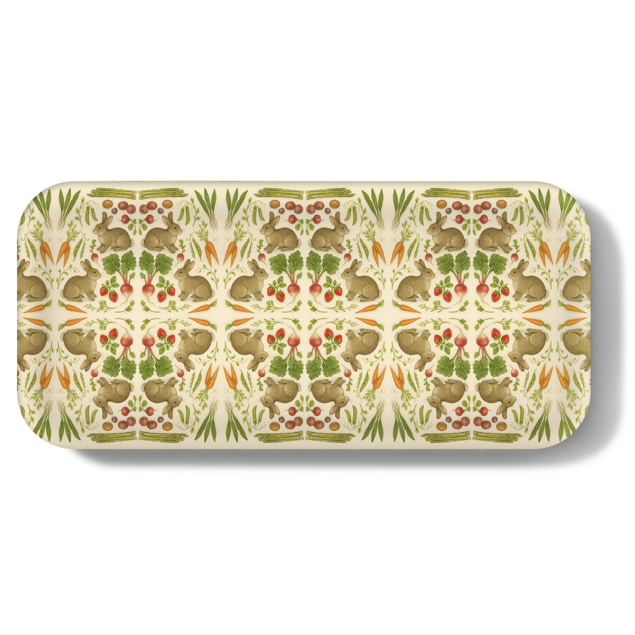Spring Garden Narrow Birchwood Small Decorative Tray