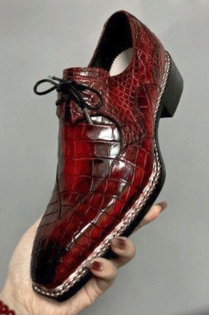 Maurice Memphis Alligator Oxford - Burgundy