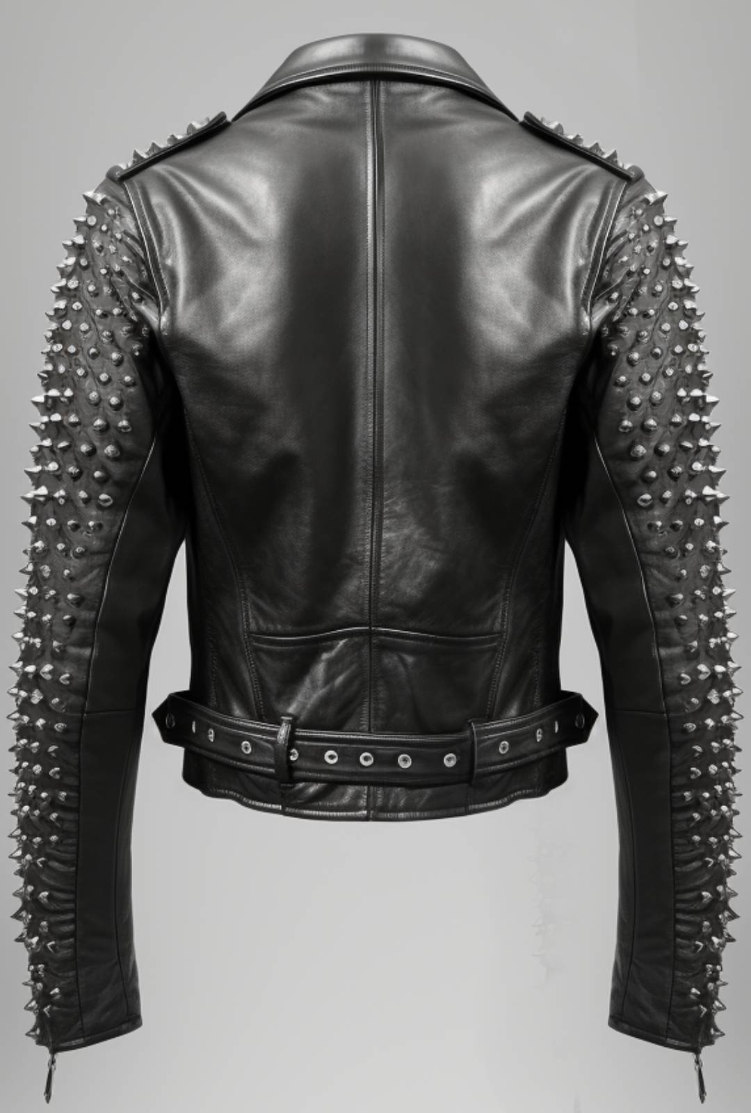 Men’s Black Studded Biker Stylish Leather Jacket - Biker Leather Jacket