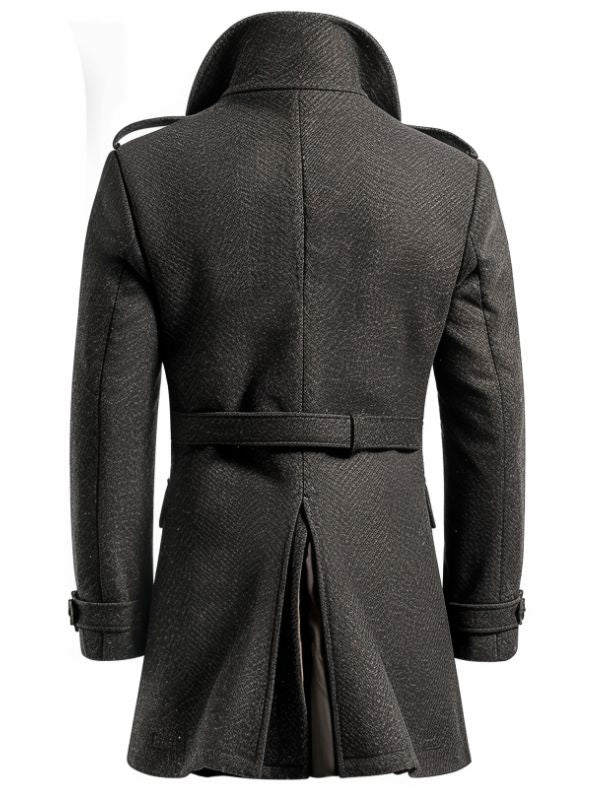 Men’s Stylish Blackish Grey Wool Coat