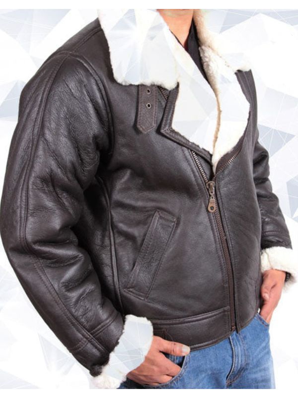 Men’s B3 Aviator Shearling Sheepskin Leather Flying Jacket