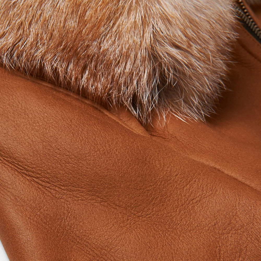 Men’s B3 Brown Flying Aviator Shearling Bomber Jacket