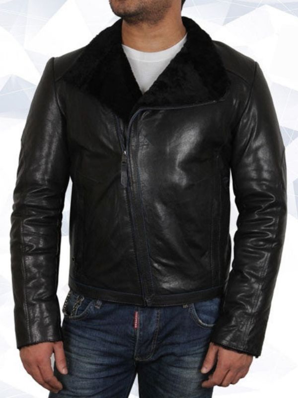 Mens Black Shearling Sheepskin JacketMen’s Black Shearling Sheepskin Jacket