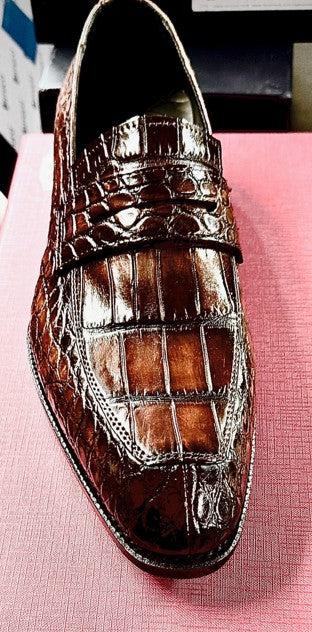 Maurice Custom Made Mirage Alligator Loafer - Brown