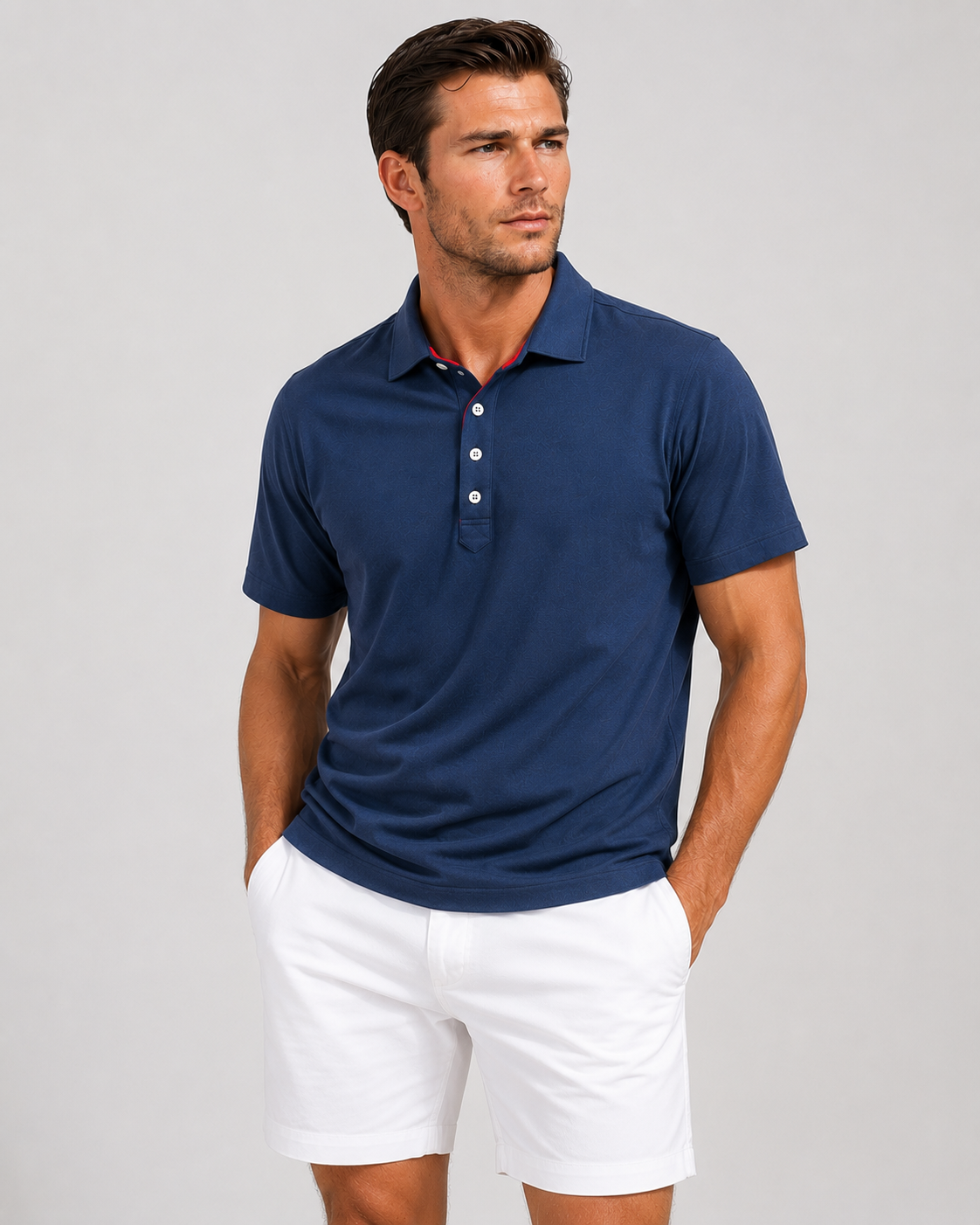 Buki Cinqo Polo 2-Pack - White/Navy  - Men