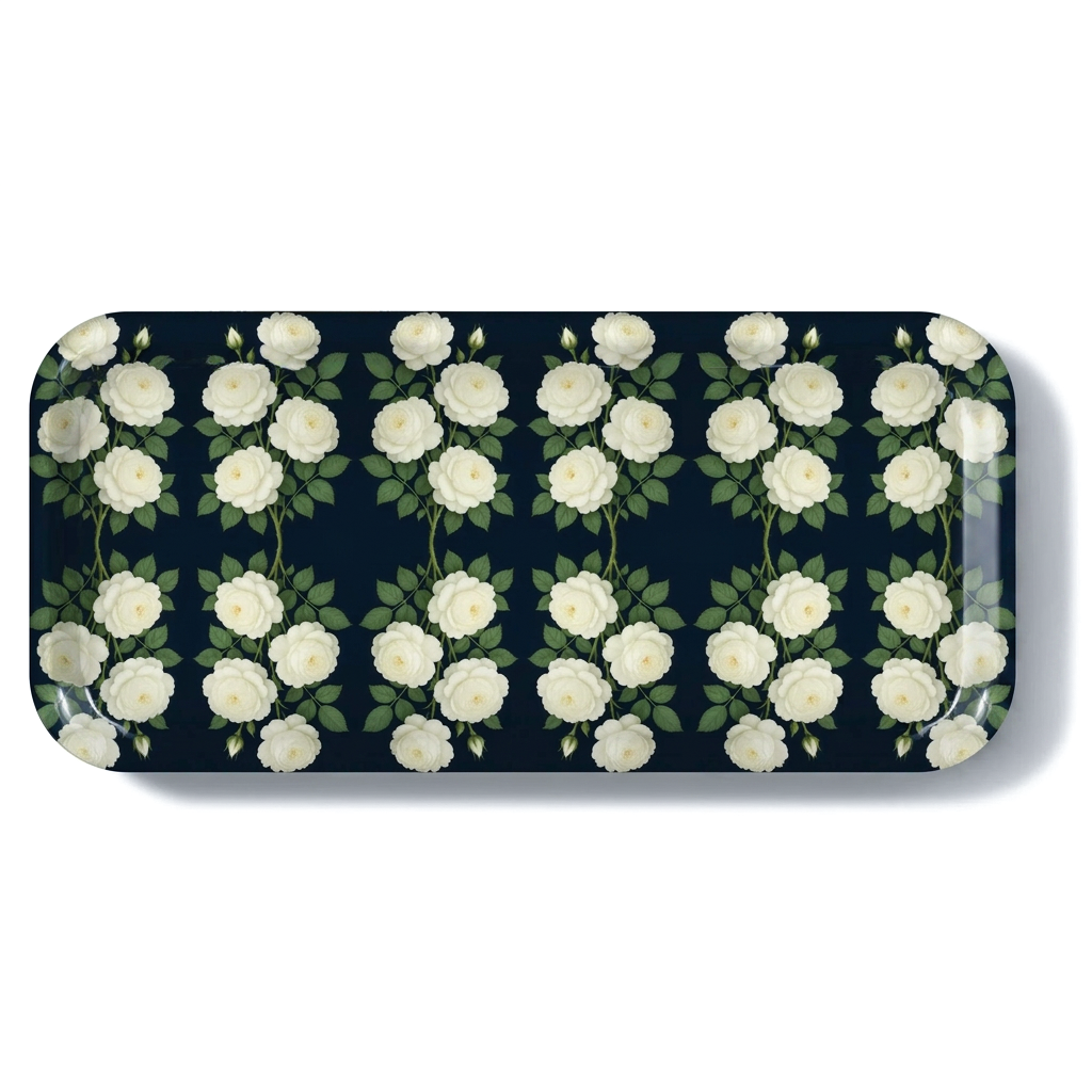 Night Garden Narrow Birchwood Small Decorative Tray