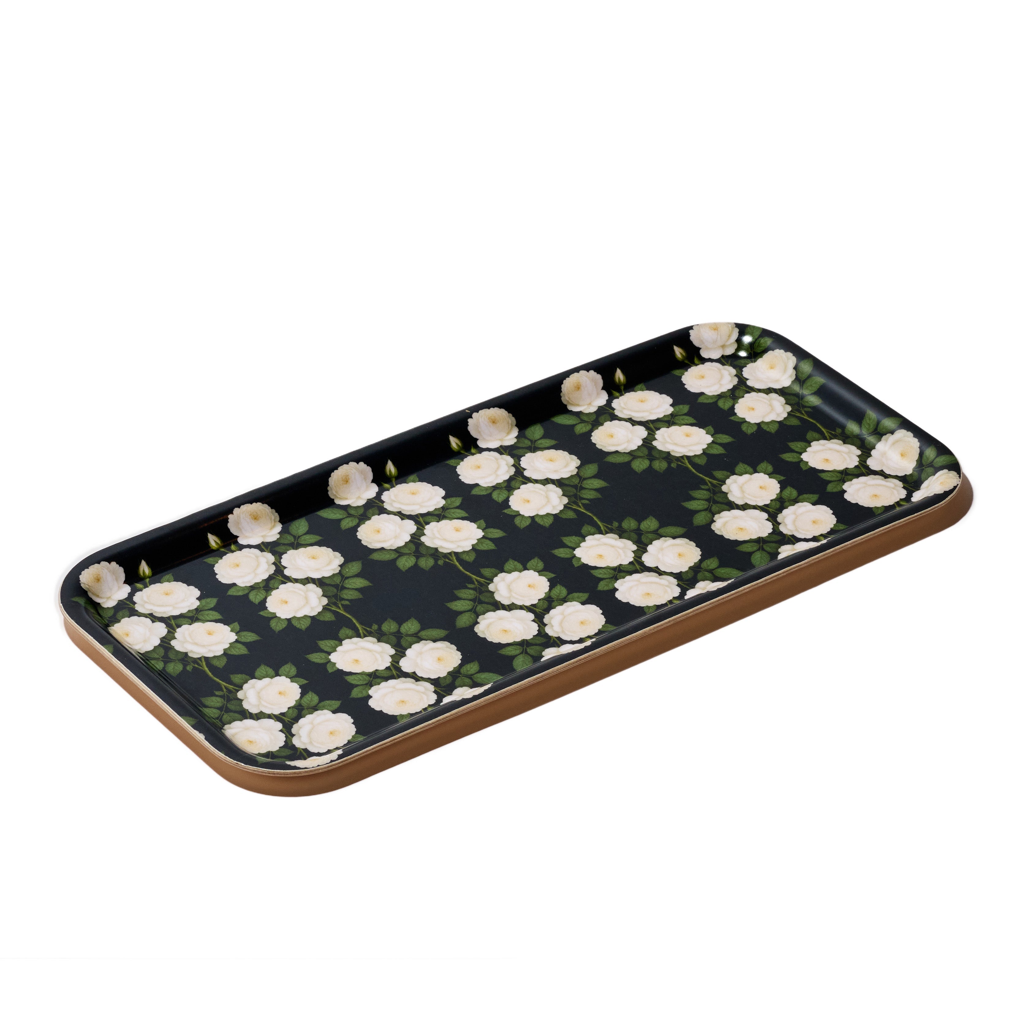 Night Garden Narrow Birchwood Small Decorative Tray