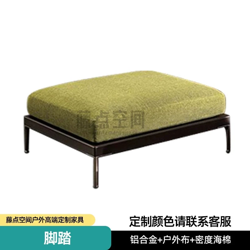 Scandinavian Corner Teak Rainproof Rattan Furniture
