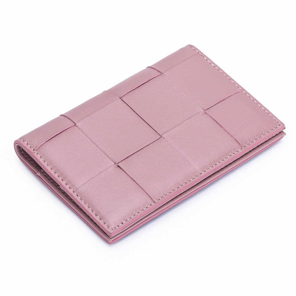 Passport bag women's new woven passport protective cover multifunctional document storage foreskin clip