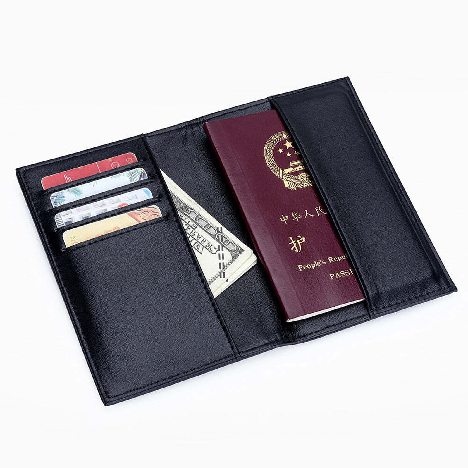 Passport bag women's new woven passport protective cover multifunctional document storage foreskin clip