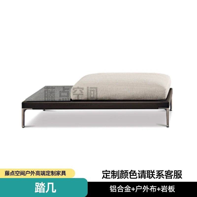 Scandinavian Corner Teak Rainproof Rattan Furniture