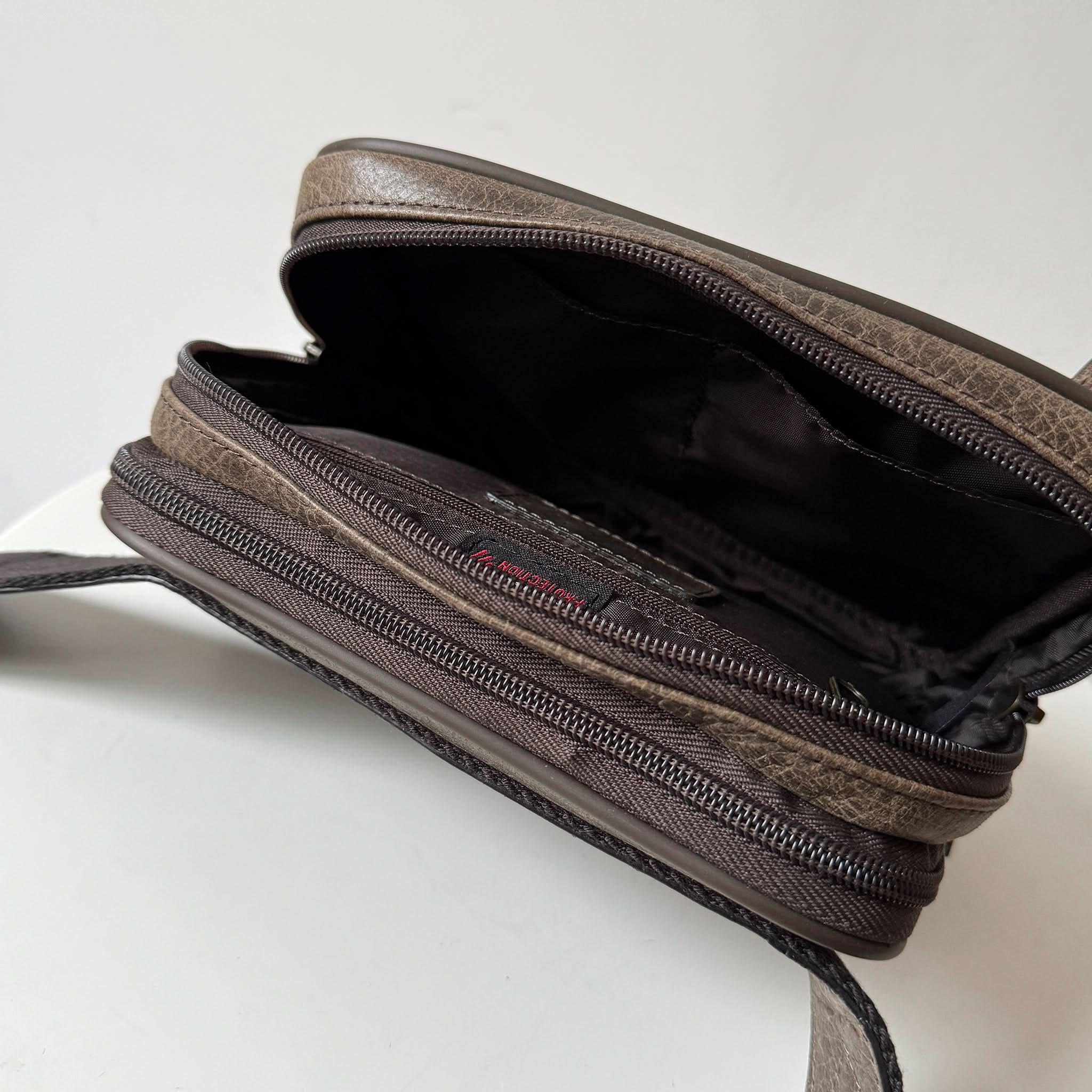 Full-Grain Crazy Horse Leather Waist Bag – Crossbody Travel Waist Pack