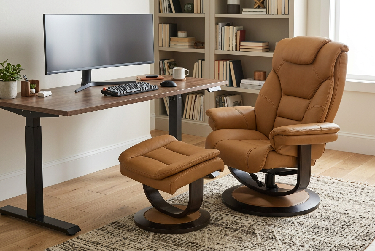 Oslo Euro Recliner w/ Ottoman