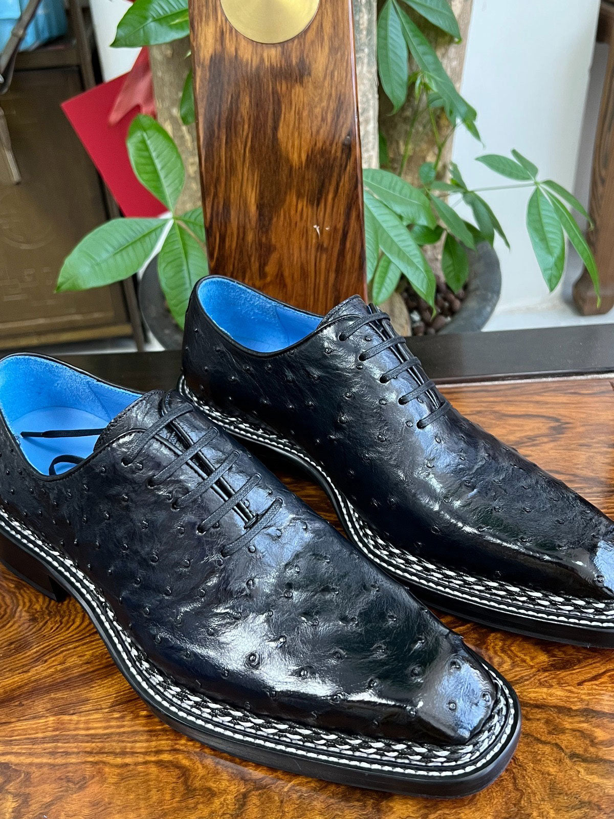 Maurice Ostrich Lover Oxford - Black