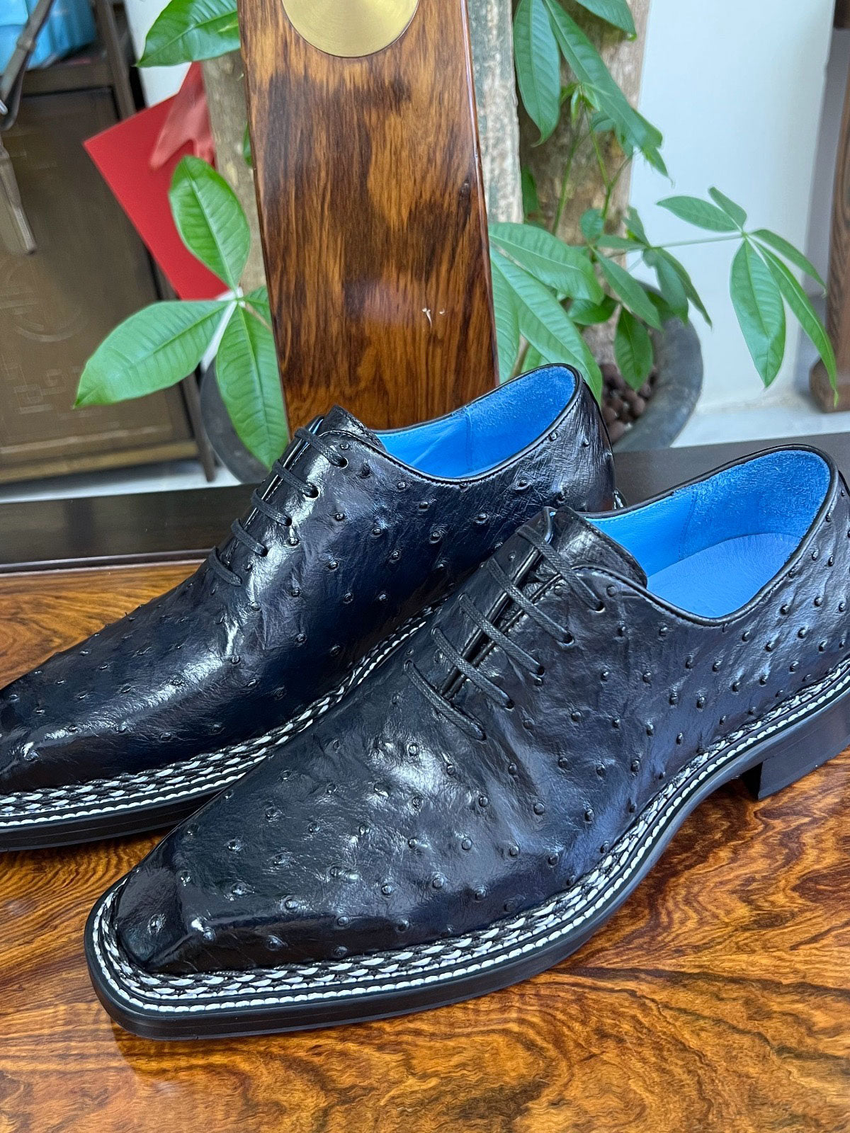 Maurice Ostrich Lover Oxford - Navy