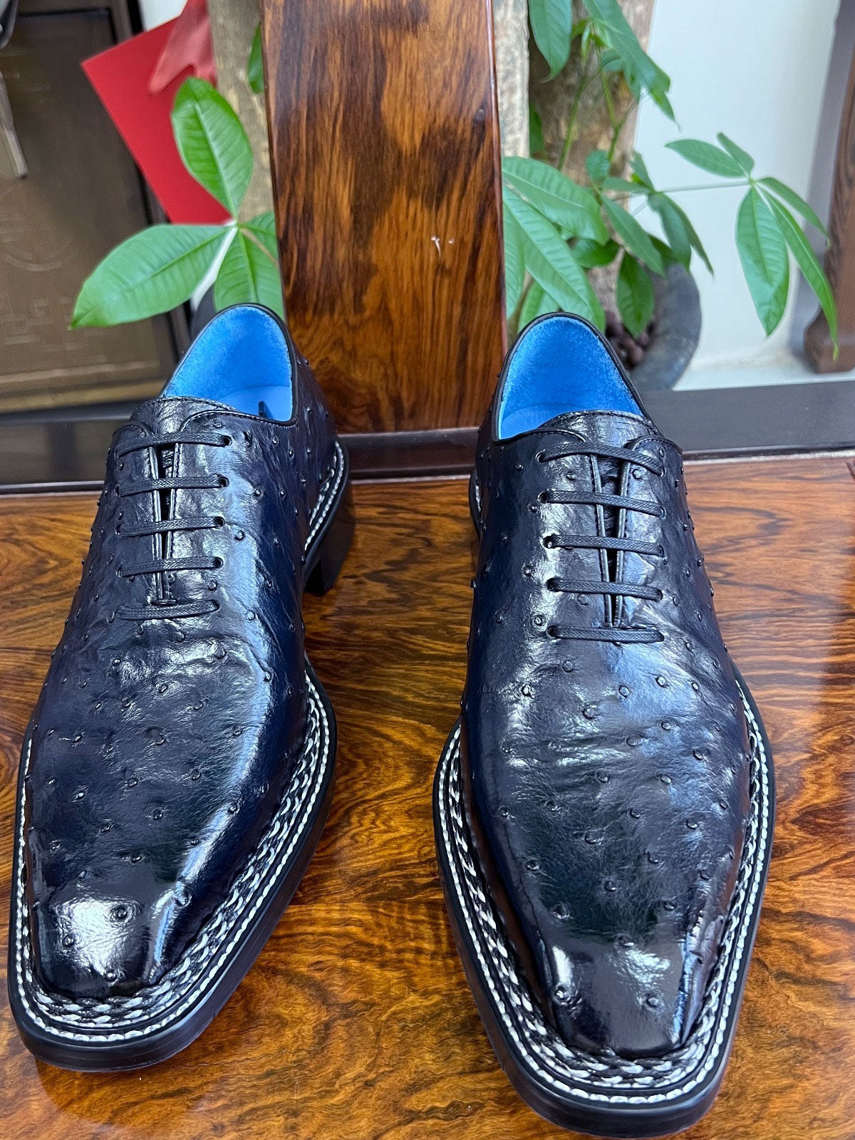 Maurice Ostrich Lover Oxford - Navy