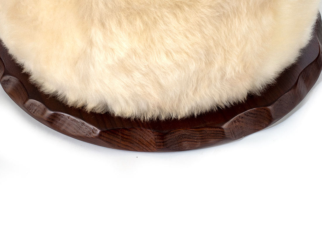 Sheepskin Swivel Pouf Seat