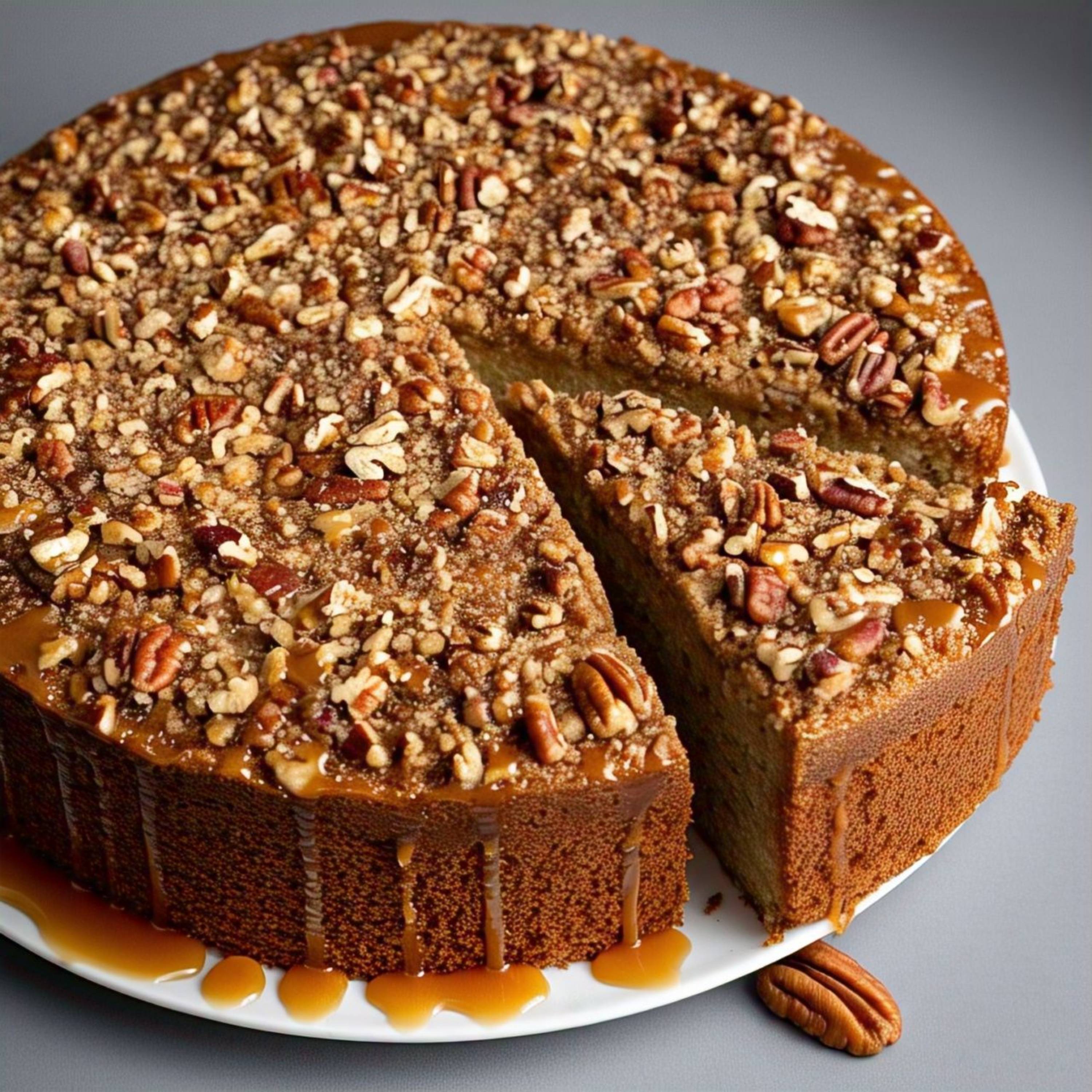 Andy Anand Sugar-Free Pecan Cake, 9-Inch, 2 lb – Handcrafted, All-Natural, No Preservatives, Luxurious Diabetic-Friendly Birthday Gift Box