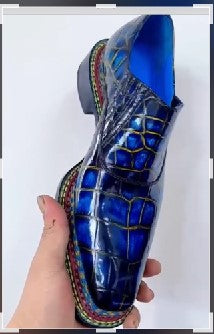 Maurice Phantom II Custom Made Alligator Shoe - Blue