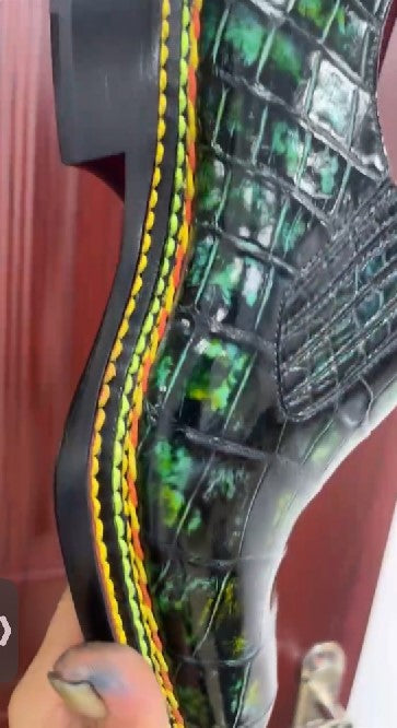 Maurice Phantom II Custom Made Alligator Shoe - Green