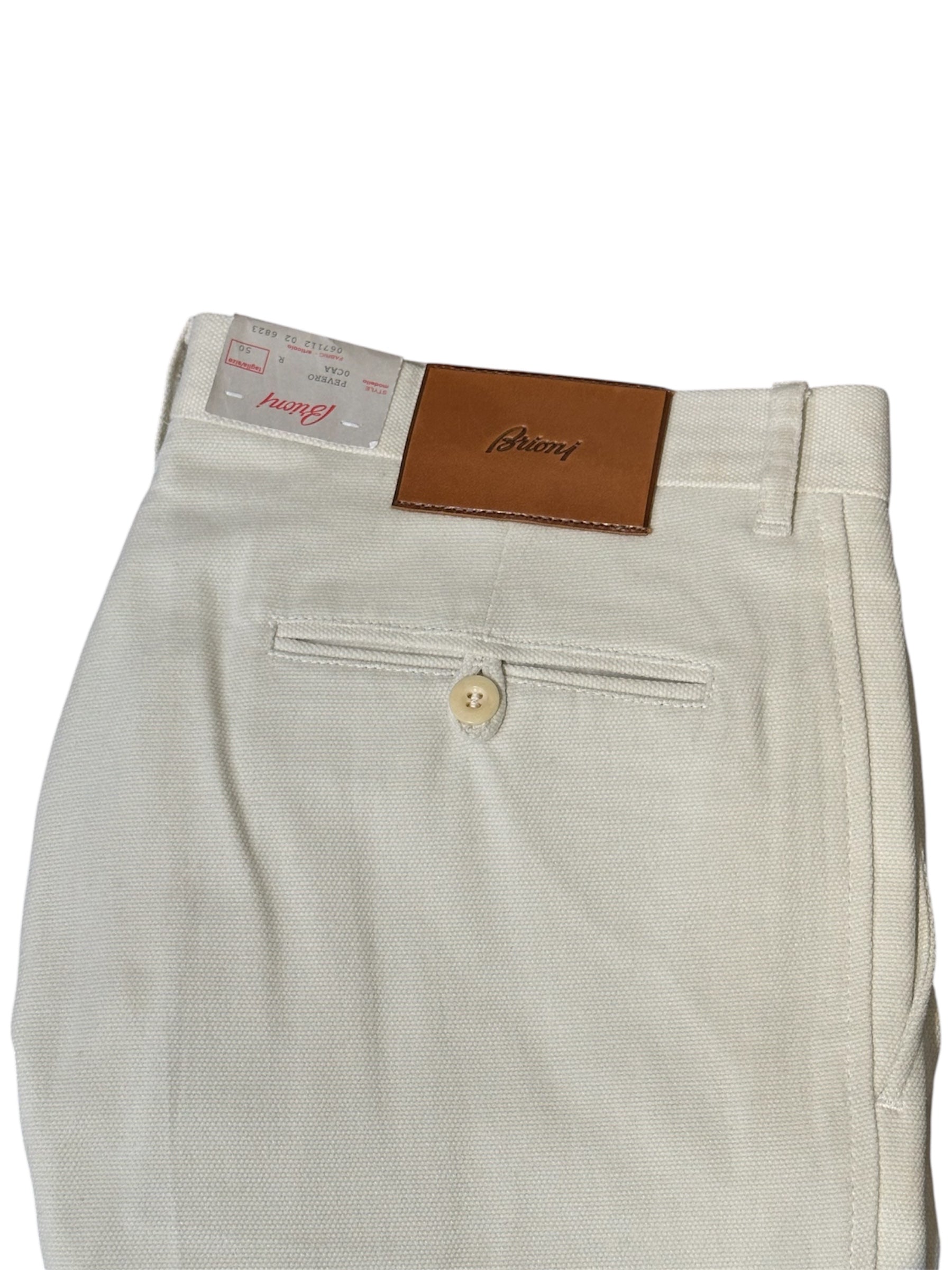 Brioni Birdseye Button Pocket Cotton Chino Pants
