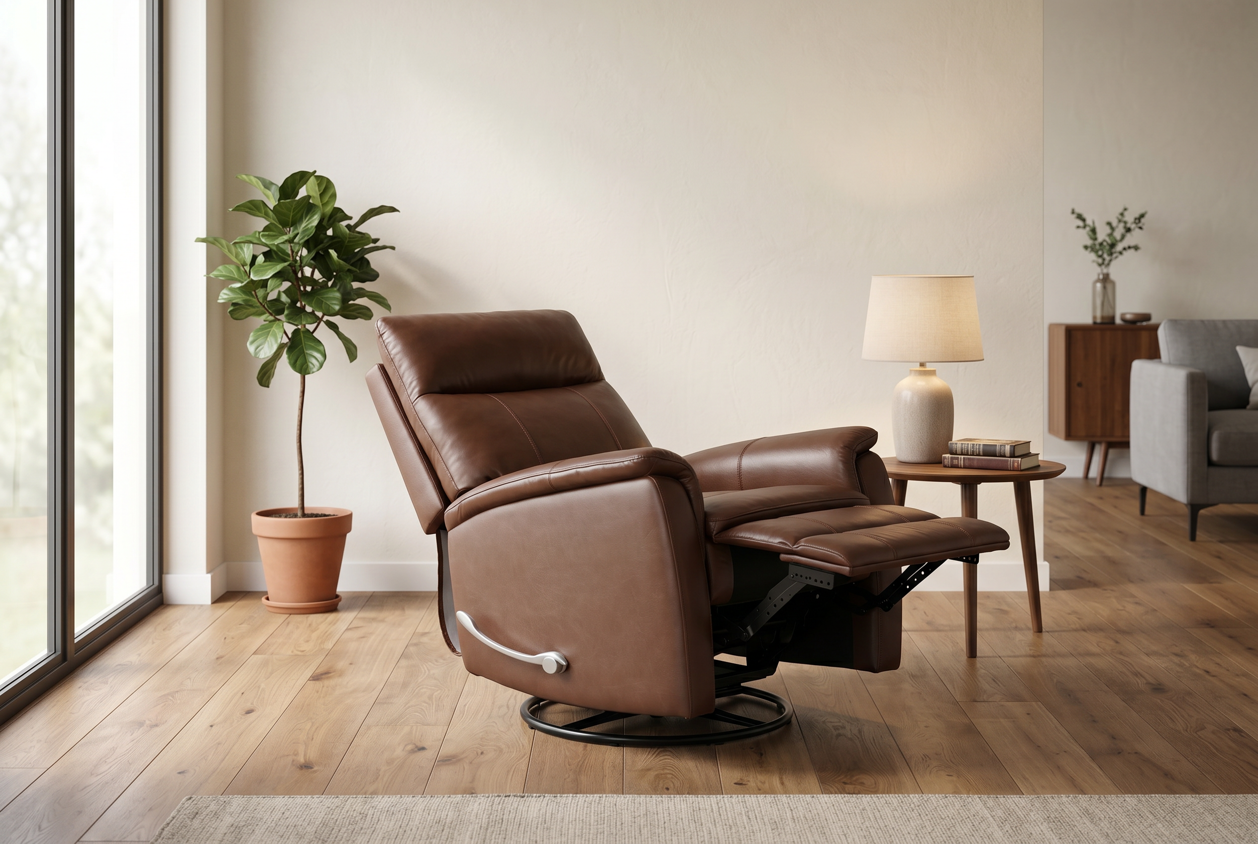 Pioneer Brown Manual Recliner