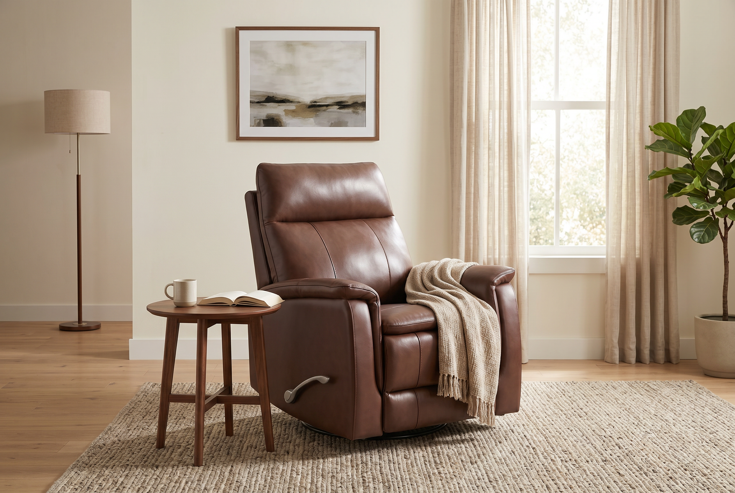 Pioneer Brown Manual Recliner