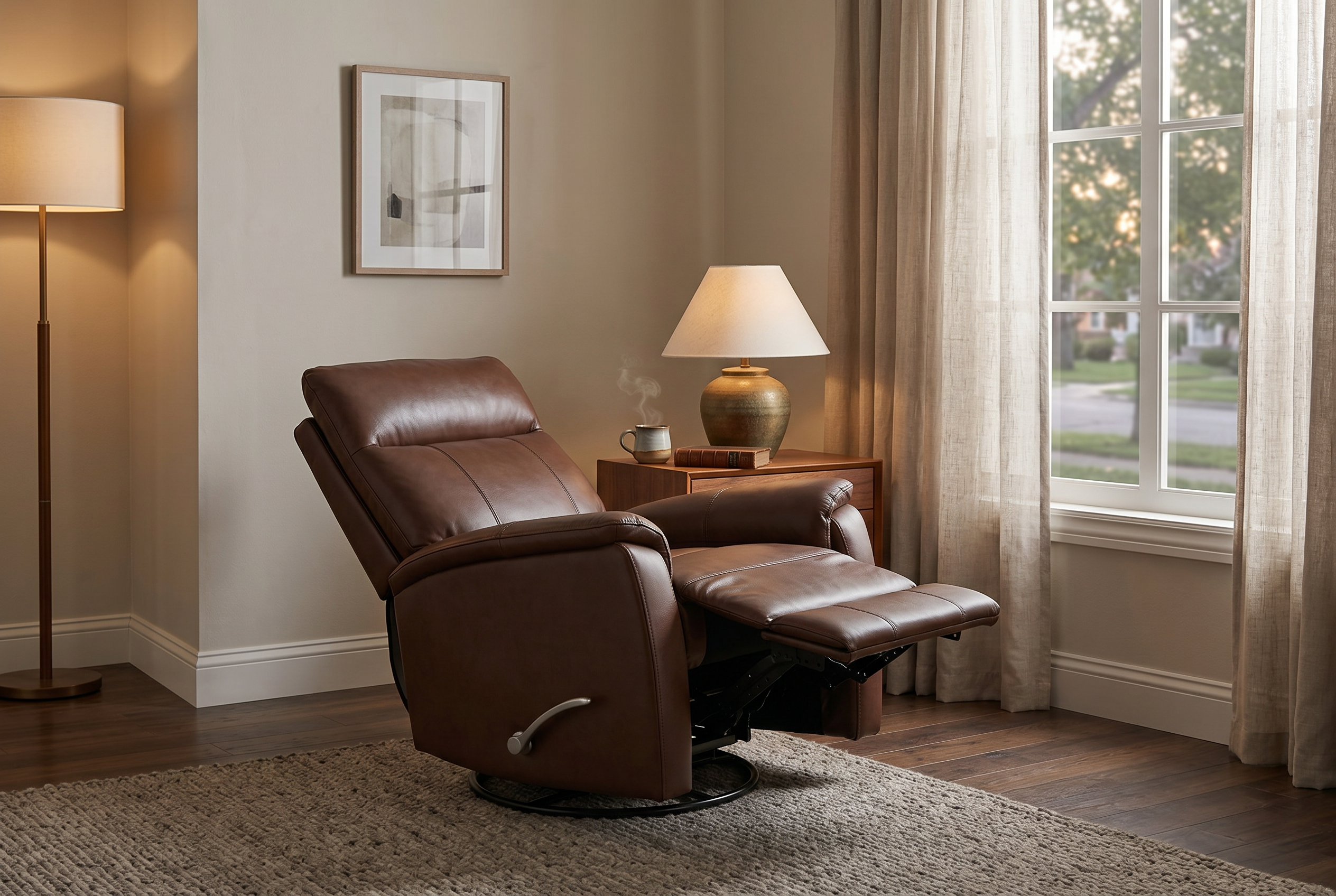 Pioneer Brown Manual Recliner