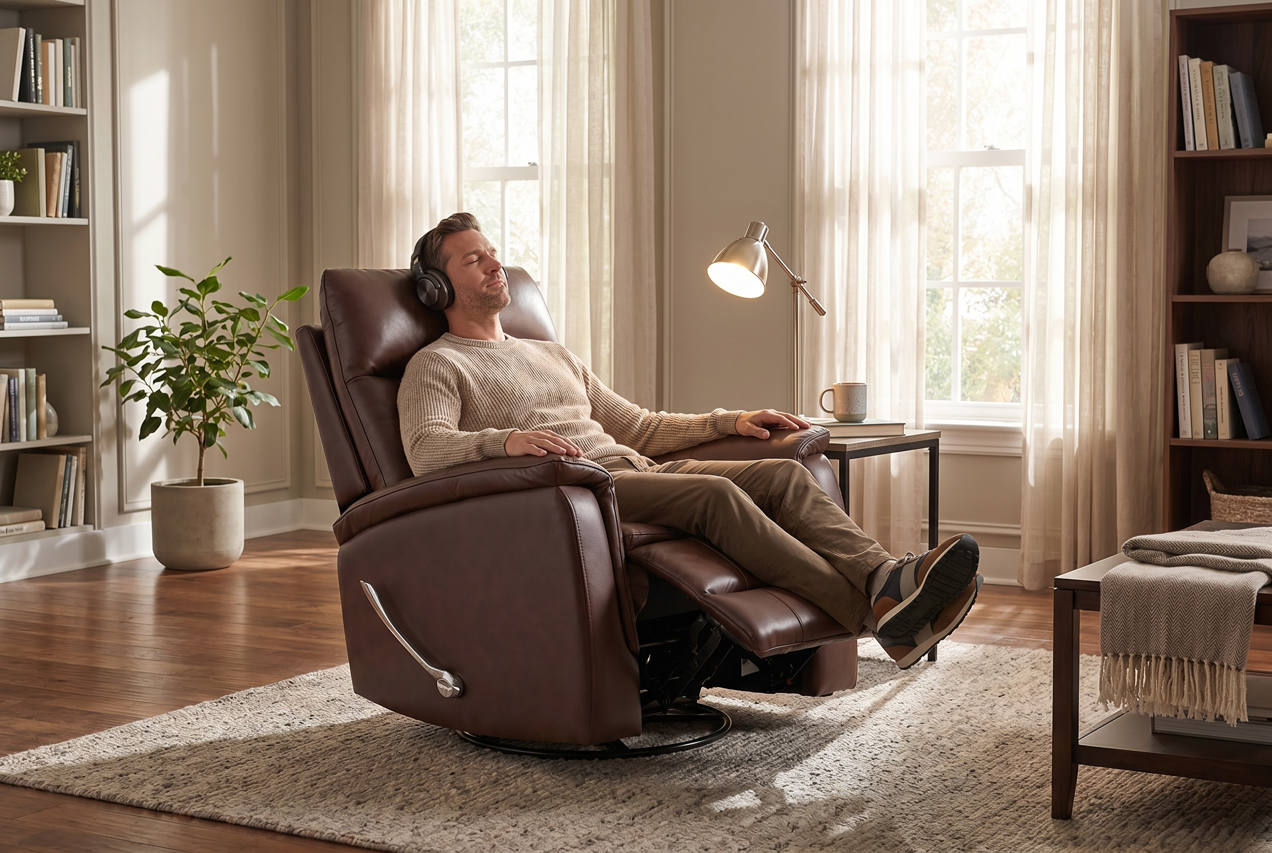 Pioneer Brown Manual Recliner