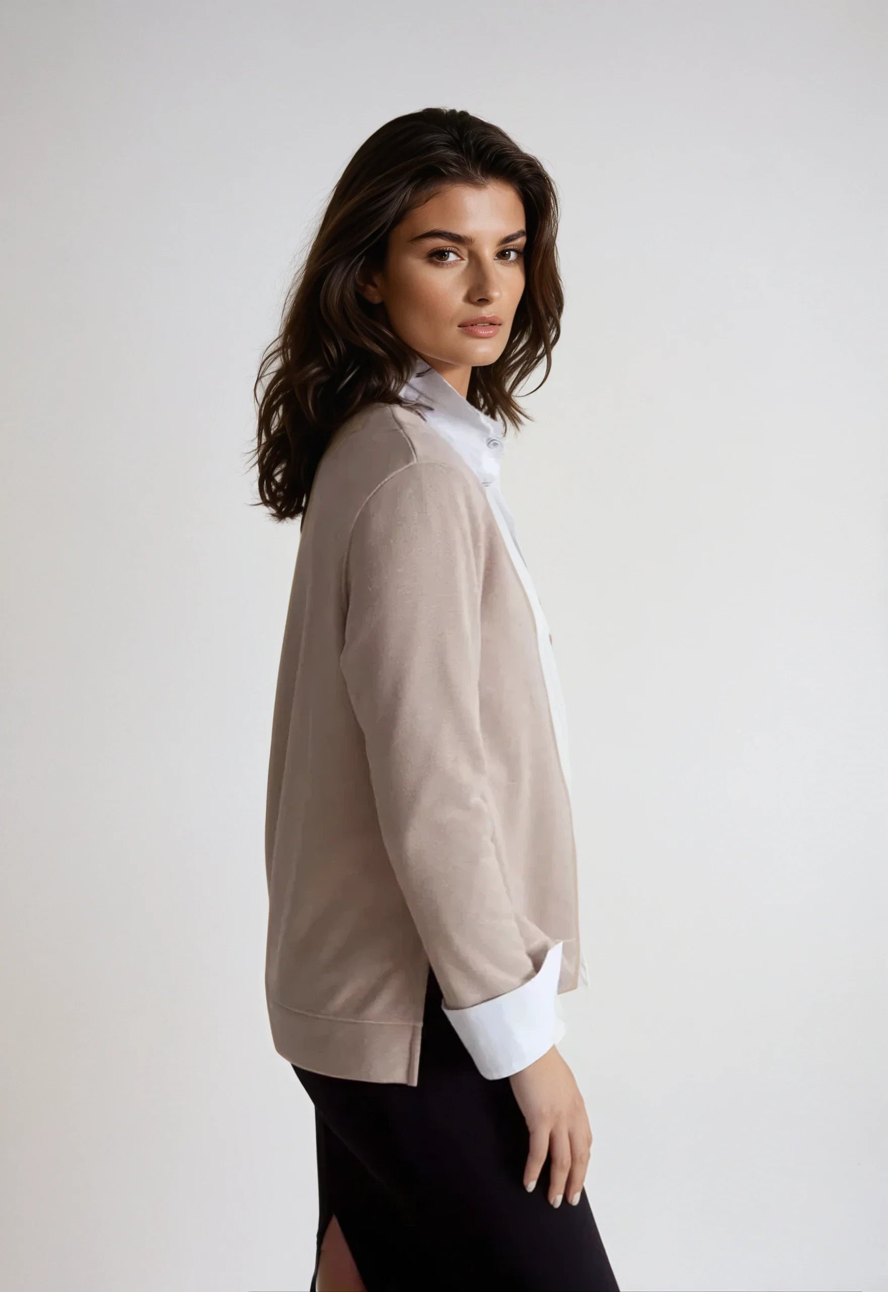 Power Vee 'Sweater' Sweatshirt - Camel - Women