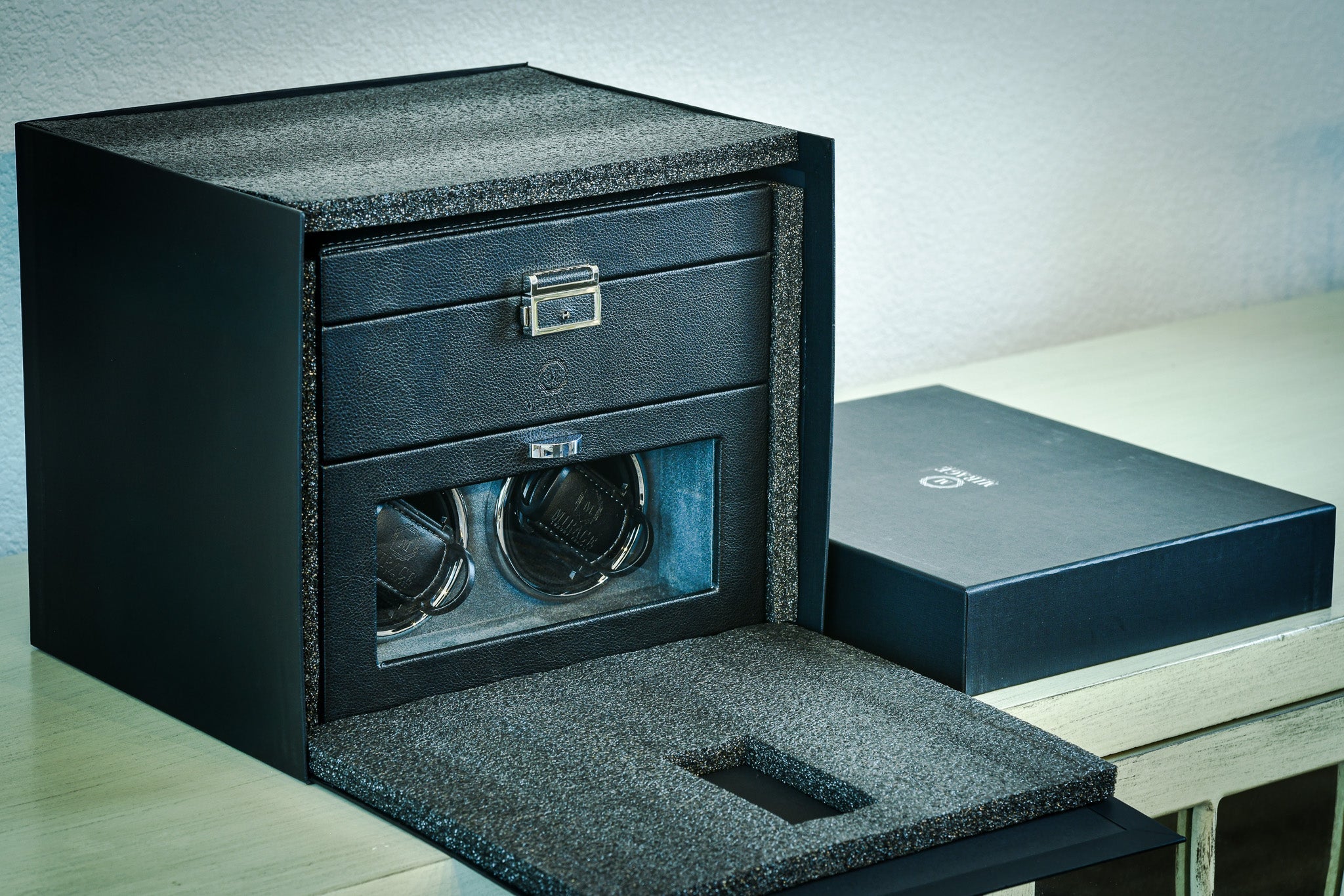 Luxury Watch Winder Box - Ebony Black
