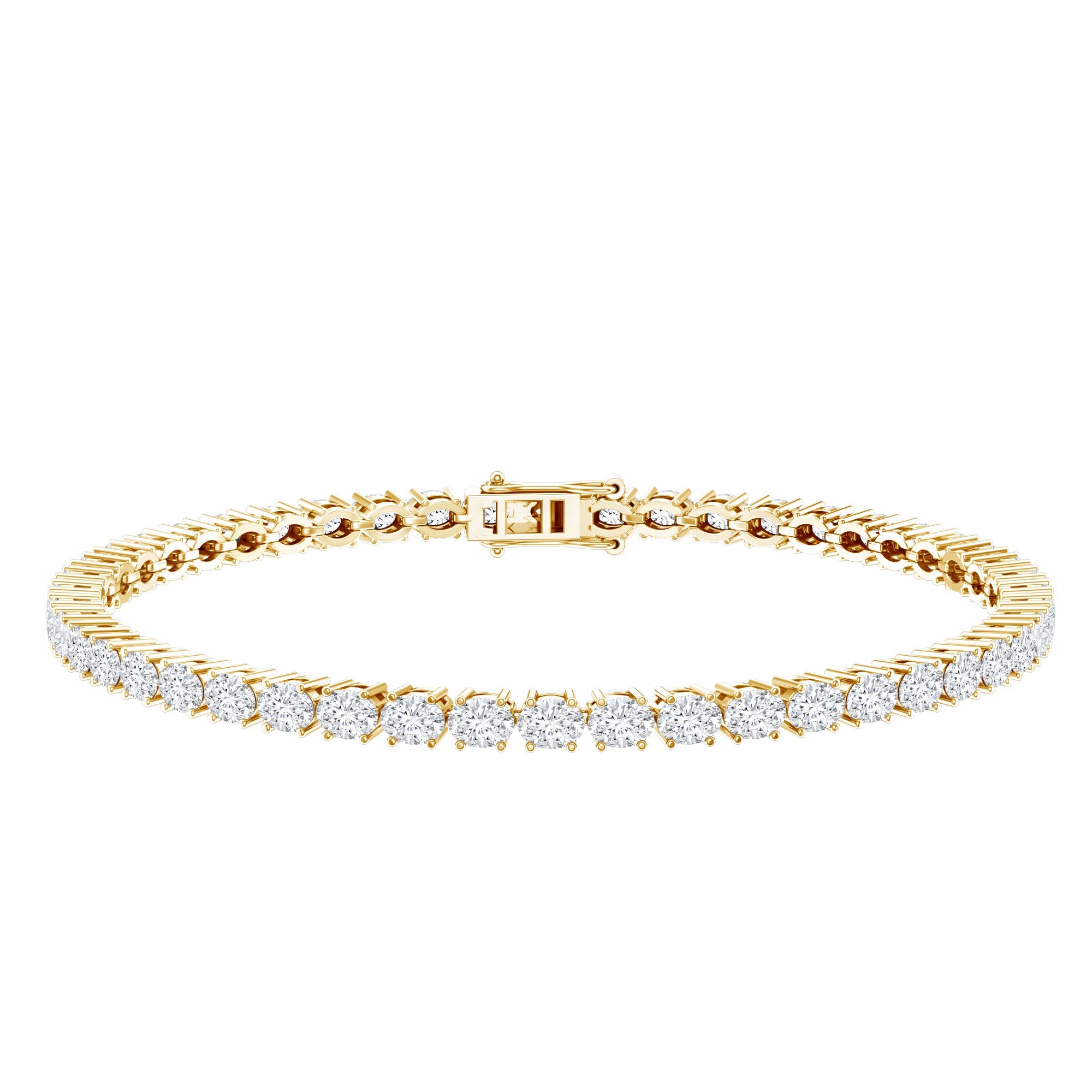 East West Oval Lab Grown Diamond Tennis Bracelet