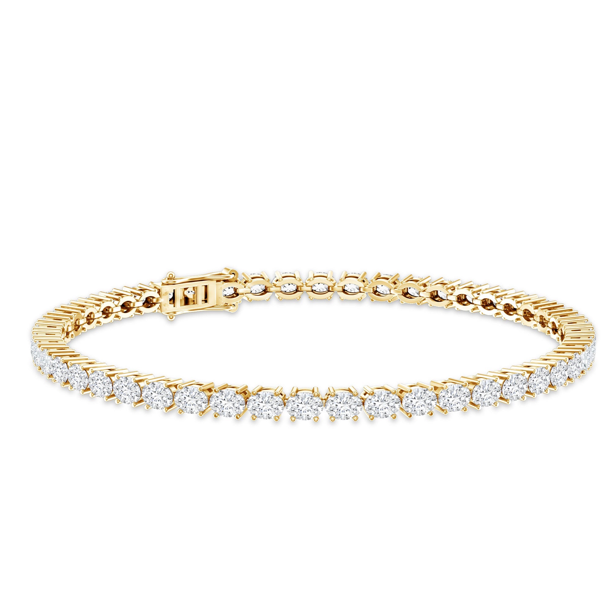 East West Oval Lab Grown Diamond Tennis Bracelet