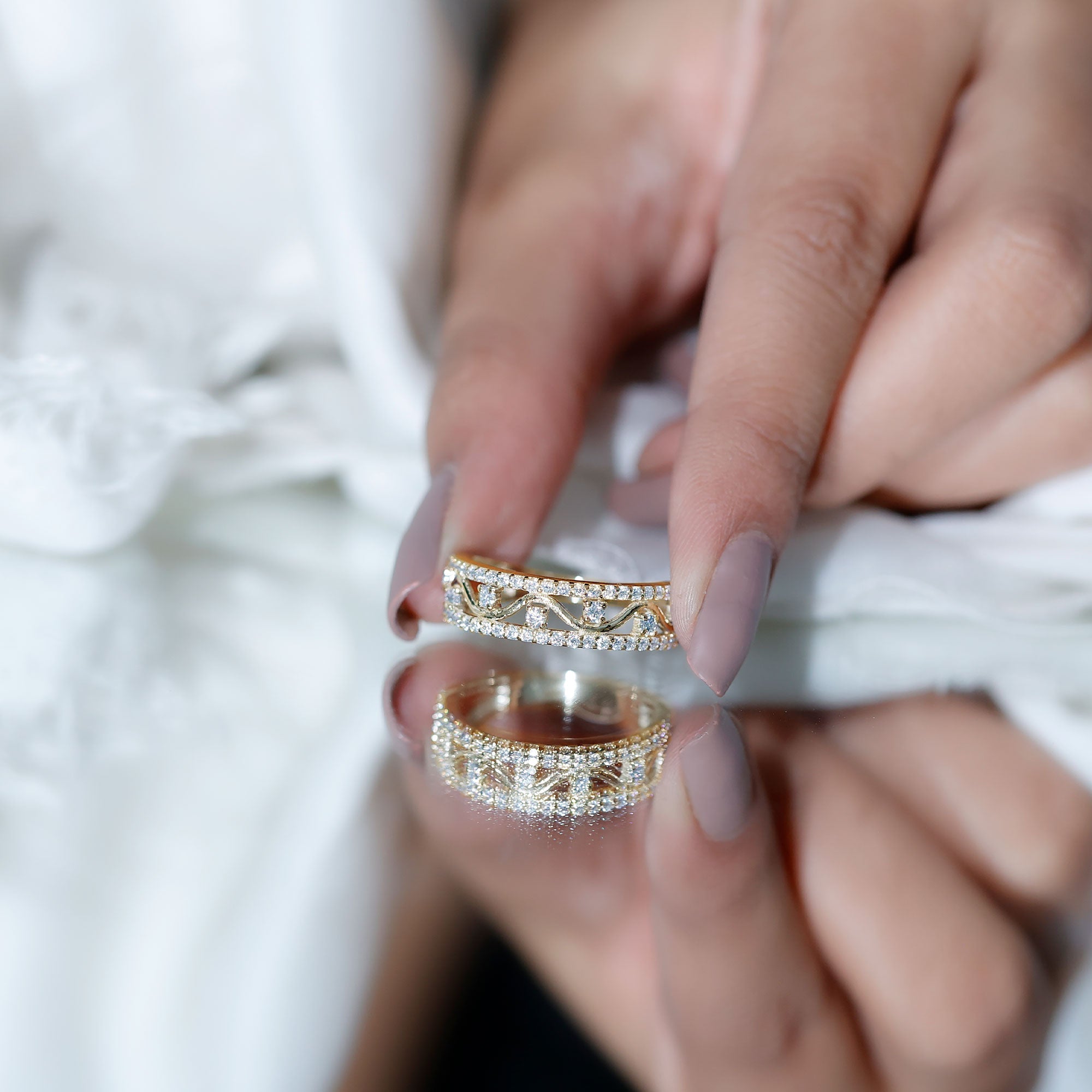 Womens Lab Created Diamond Wedding Band With Certificate