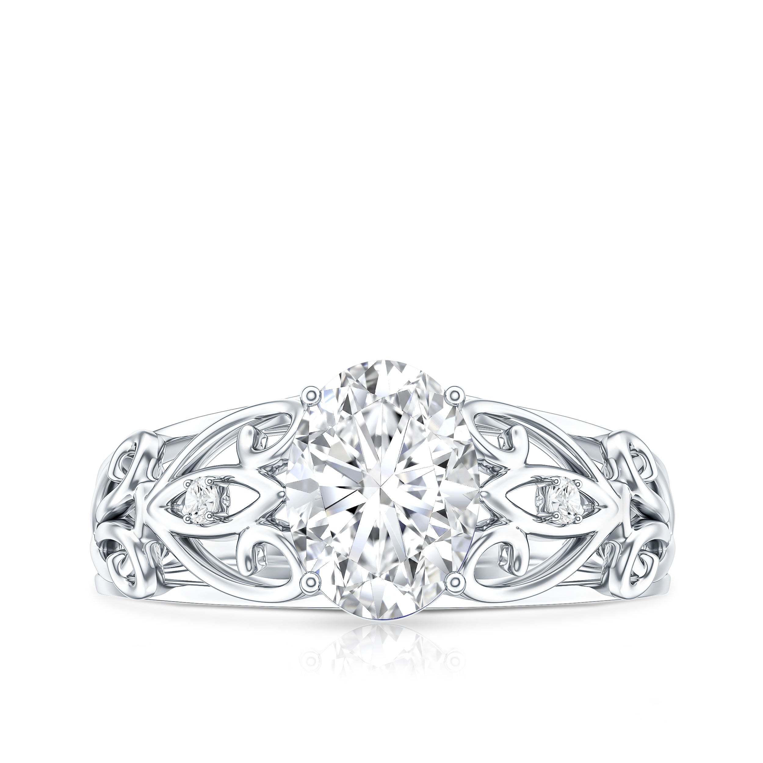 Antique Style Lab Grown Diamond Solitaire Engagement Ring