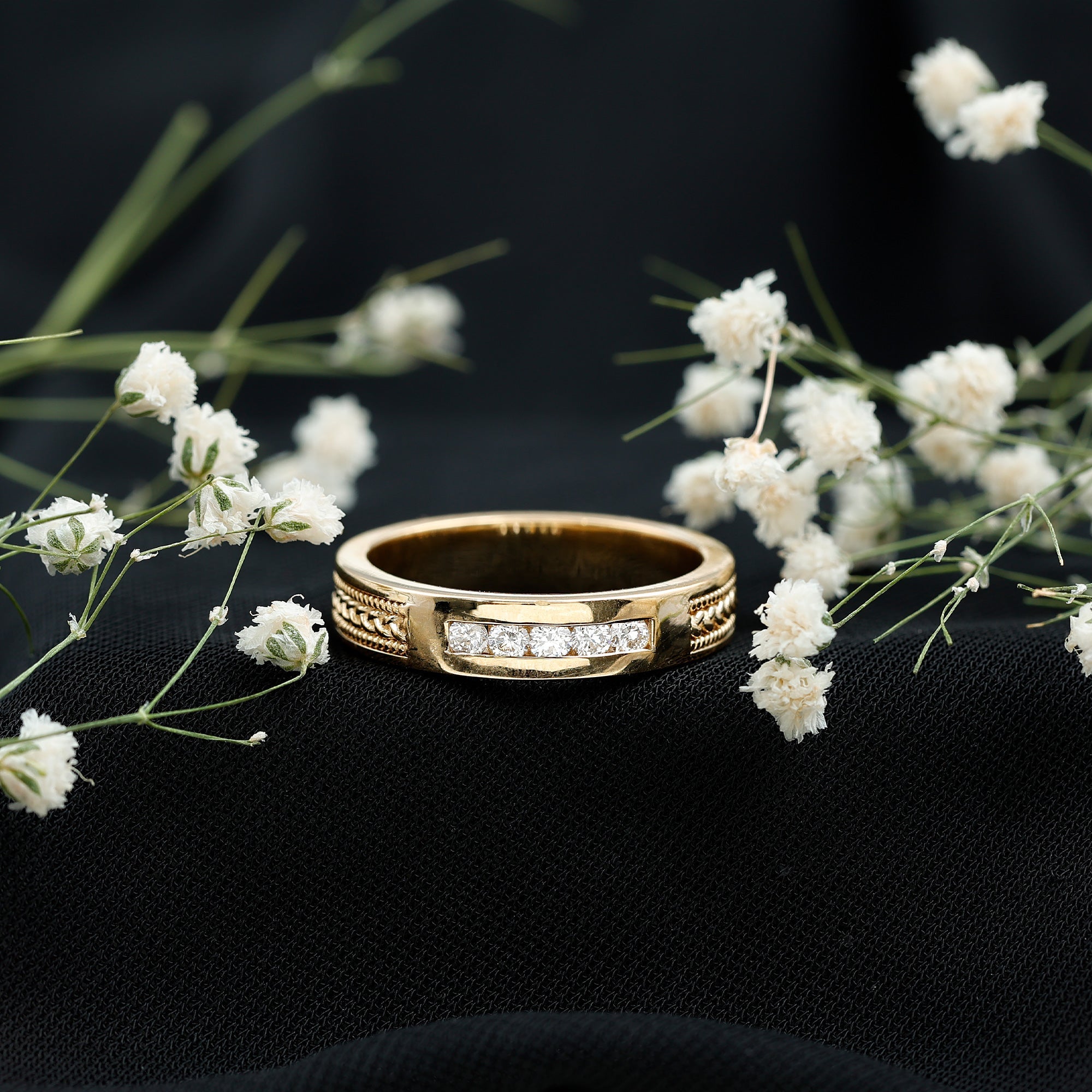 Lab Grown Diamond Mens Wedding Band Ring