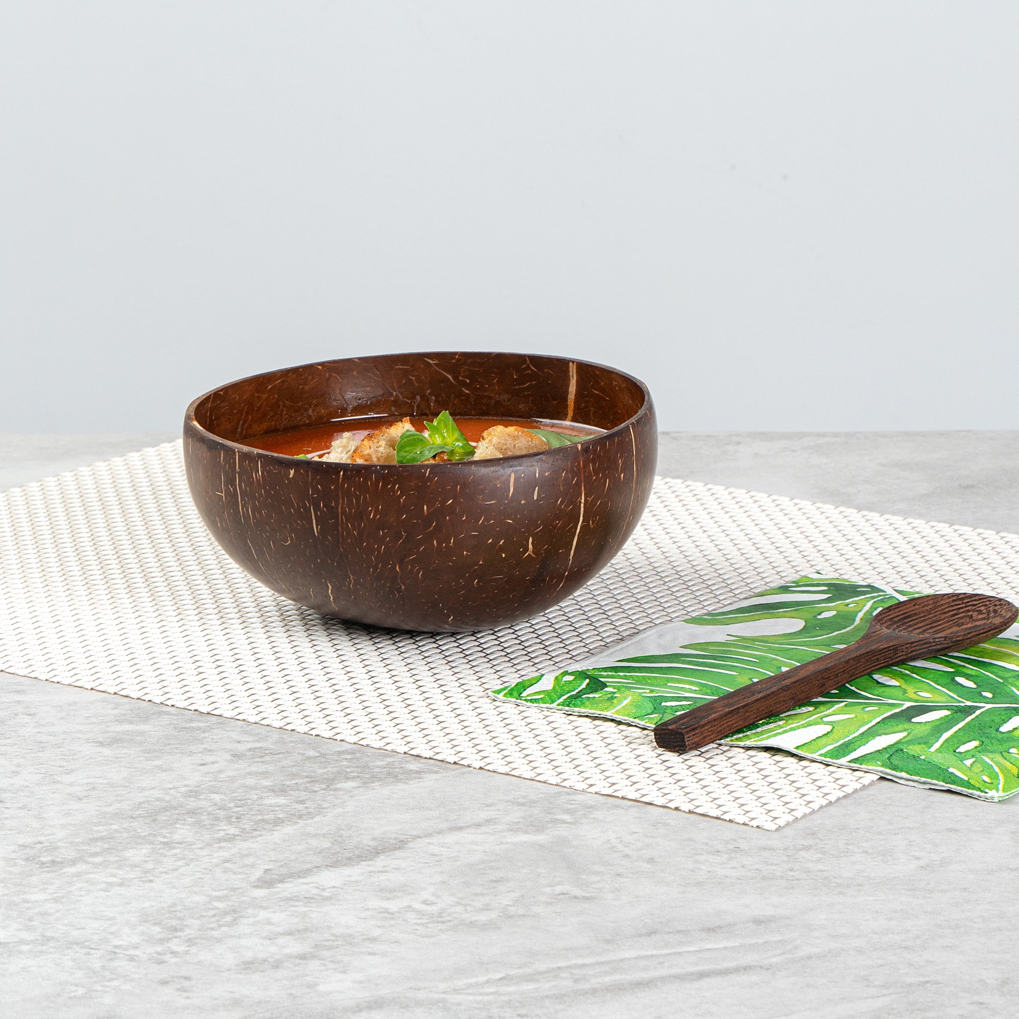 Coco Casa 16 oz Handmade Coconut Bowl - Polished - 10 count box