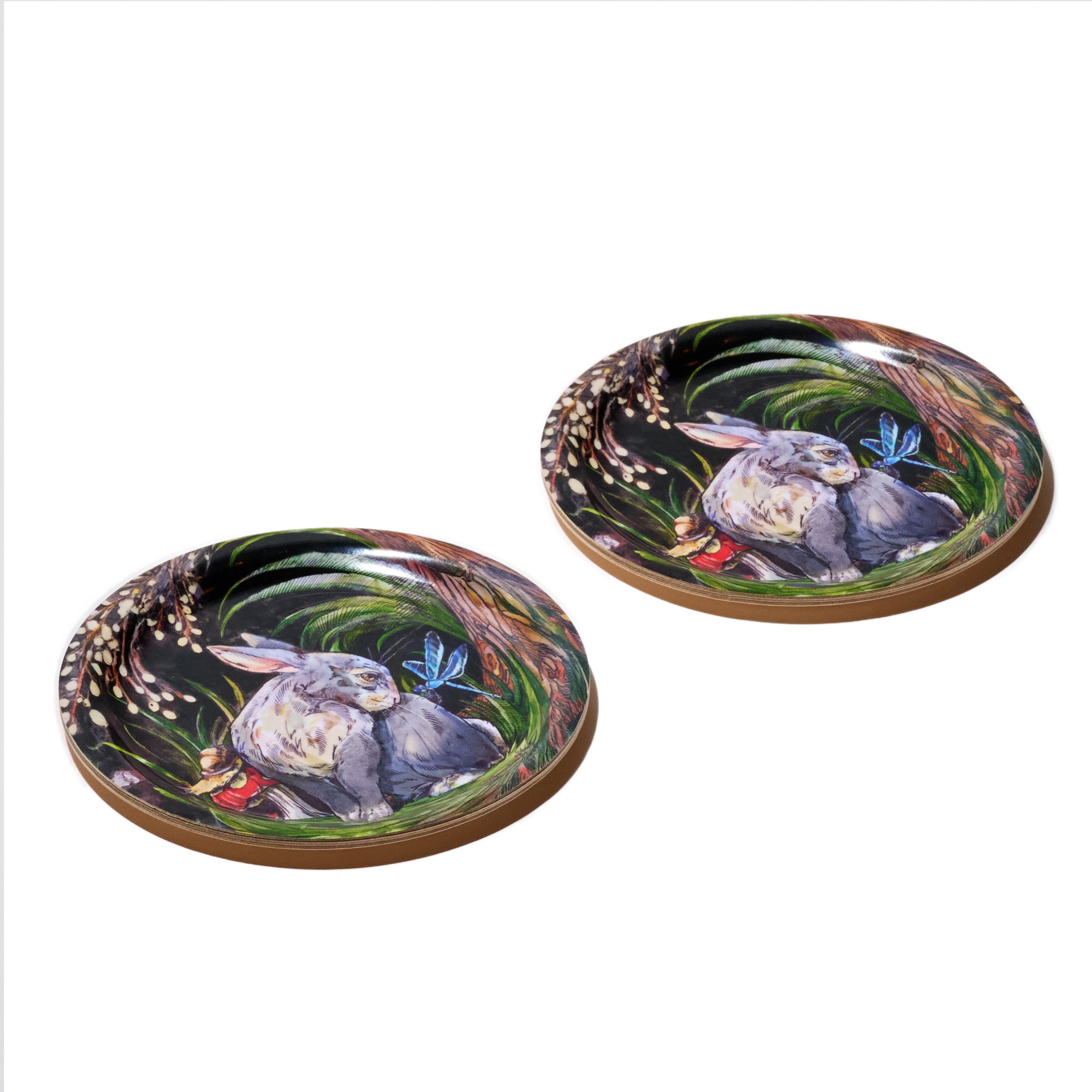 Curious Rabbit Birchwood Mini Trays Set of 2