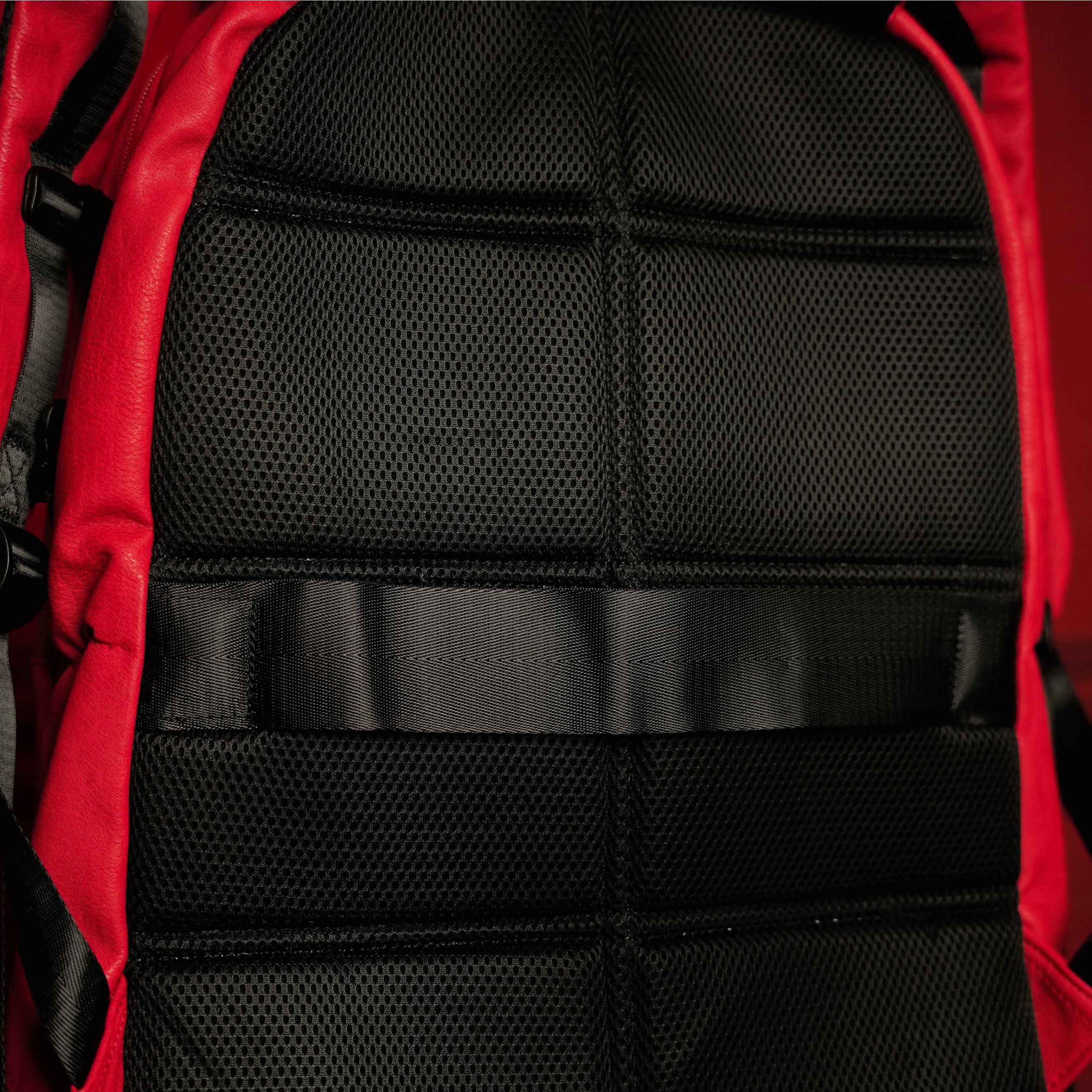 Red Leather Luxury Carry-On Patented Backpack (Only 300 Made)
