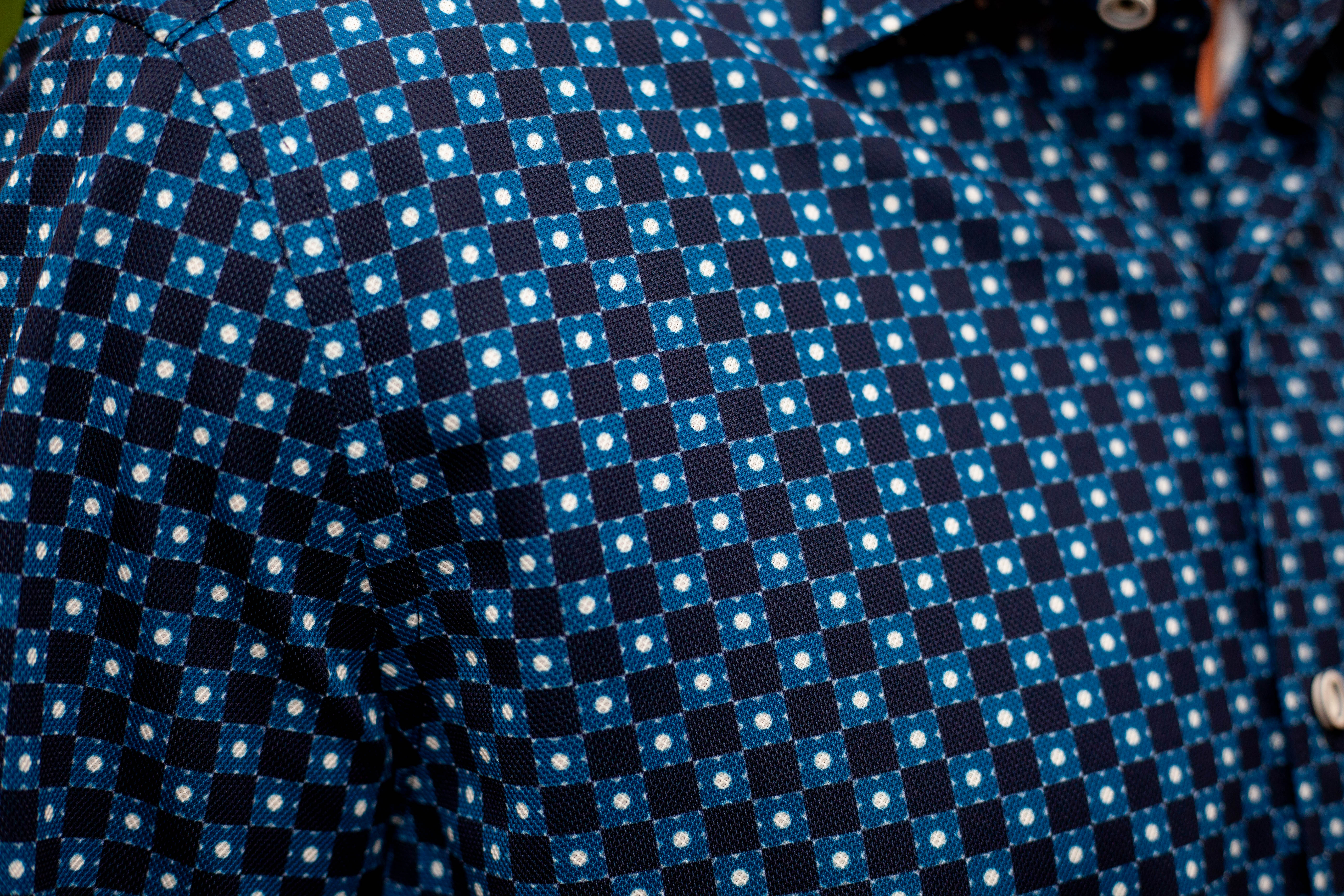 Retro Blues Long Sleeve Tech Shirt  - Men