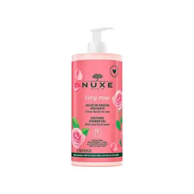 Nuxe Very Rose Shower Gel: Indulge in Gentle, Moisturizing Rose-Scented Body Wash (750ml) - Sulfate & Paraben Free.