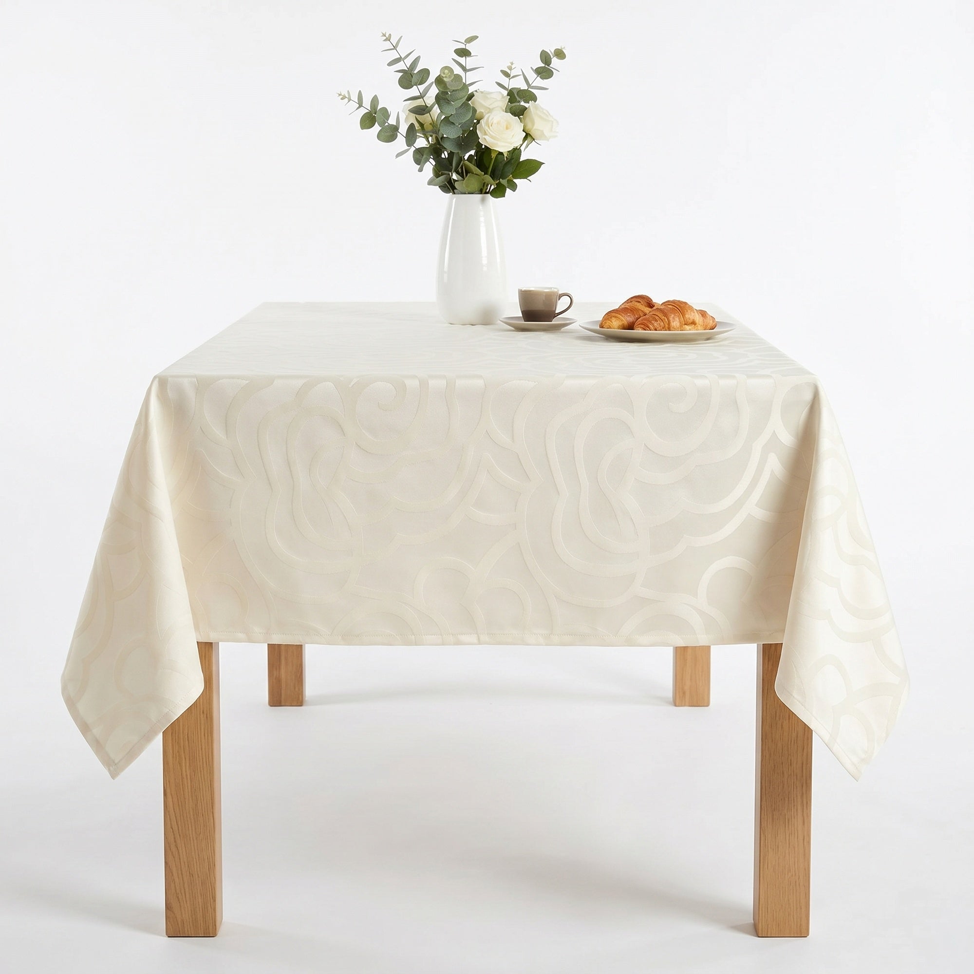 Rolls Royce Jacquard Tablecloth – White
