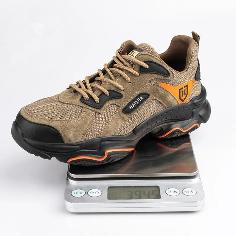 Men's Steel Toe Safety Work Shoes - Lightweight Outdoor Protective Footwear