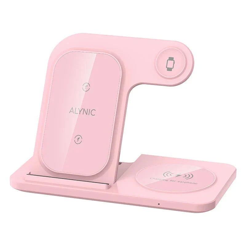LED Fast Wireless Charging Station