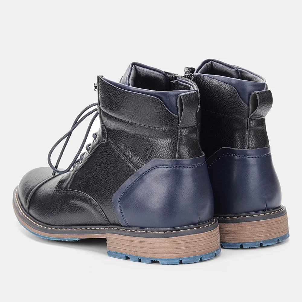 Brogue Chelsea Men's Boots | American Style Comfortable Fashion Leather Boots (Low Heel)