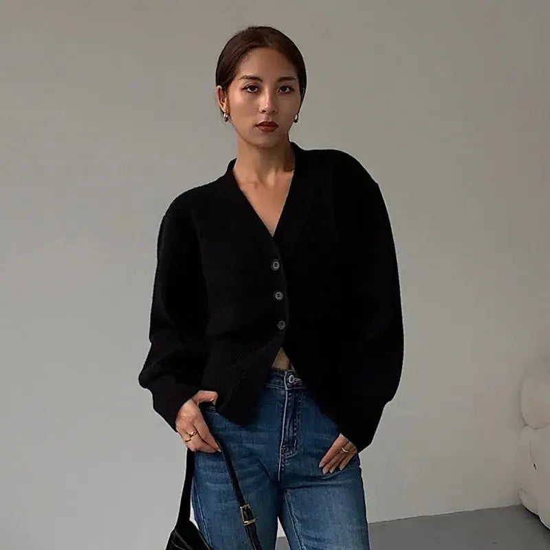 Women's V-Neck Long Sleeve Sweater
