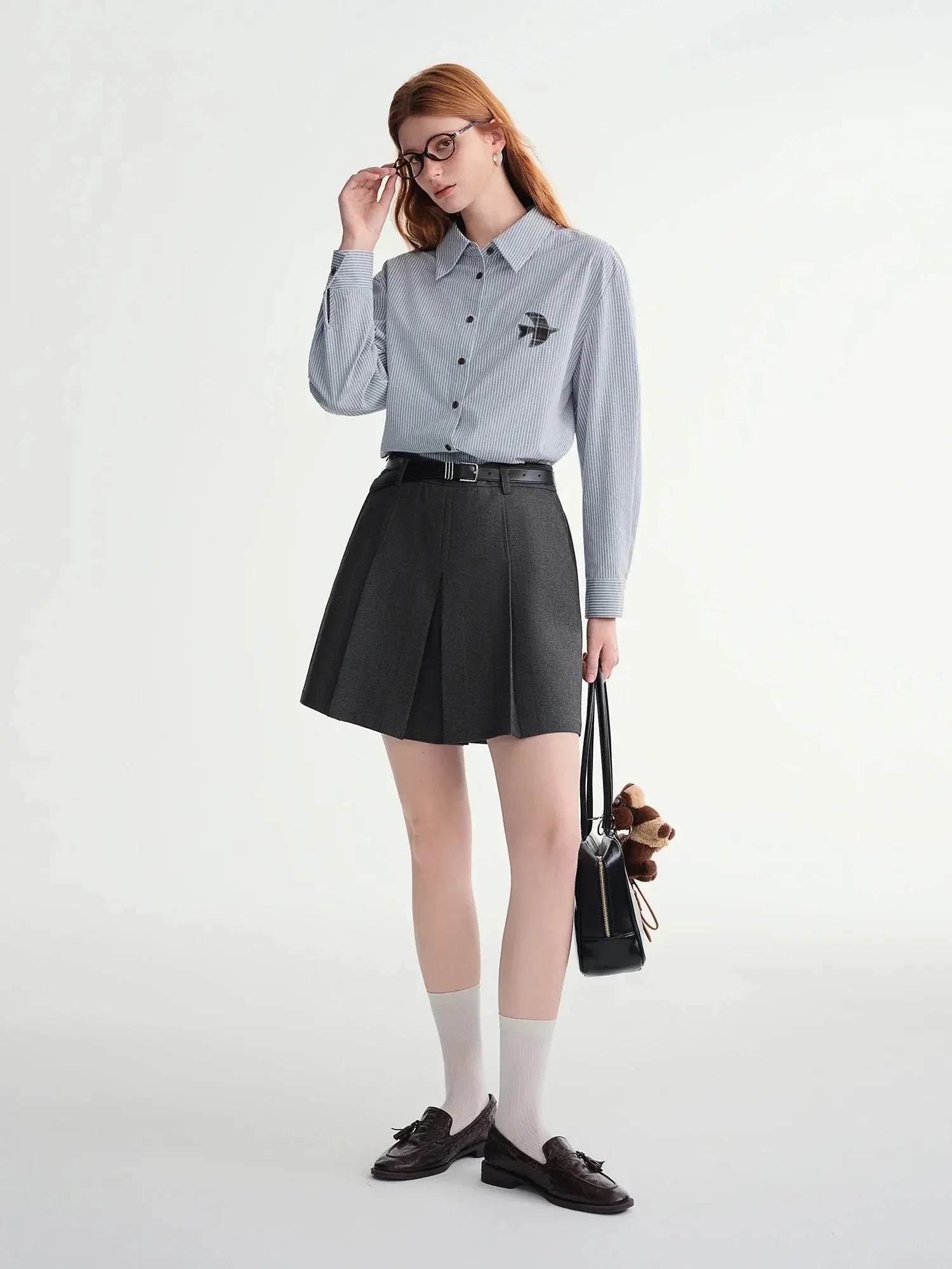 Comfortable and practical pleated shorts