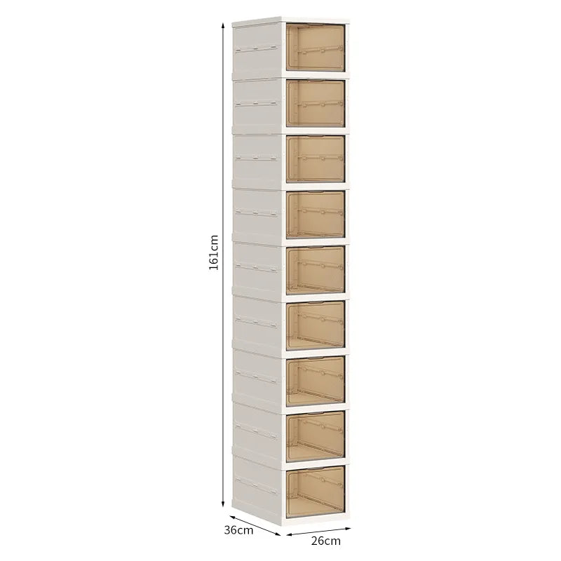 Home dust-proof shoe cabinet, no installation required, foldable transparent folding shoe box, large capacity shoe storage box