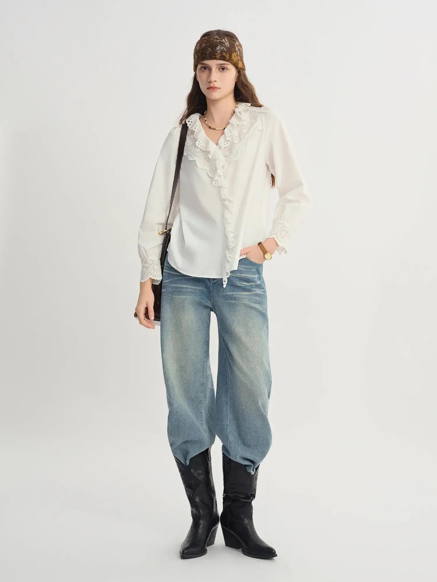 Elegant V-Neck White Shirt